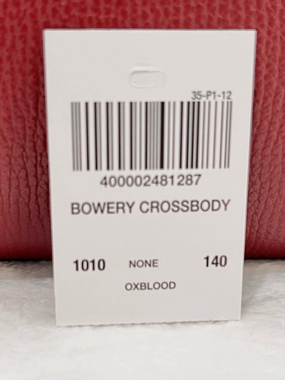 Henri Bendel Pebbled Leather Bowery Crossbody Bag Oxblood NWT - Picture 15 of 15